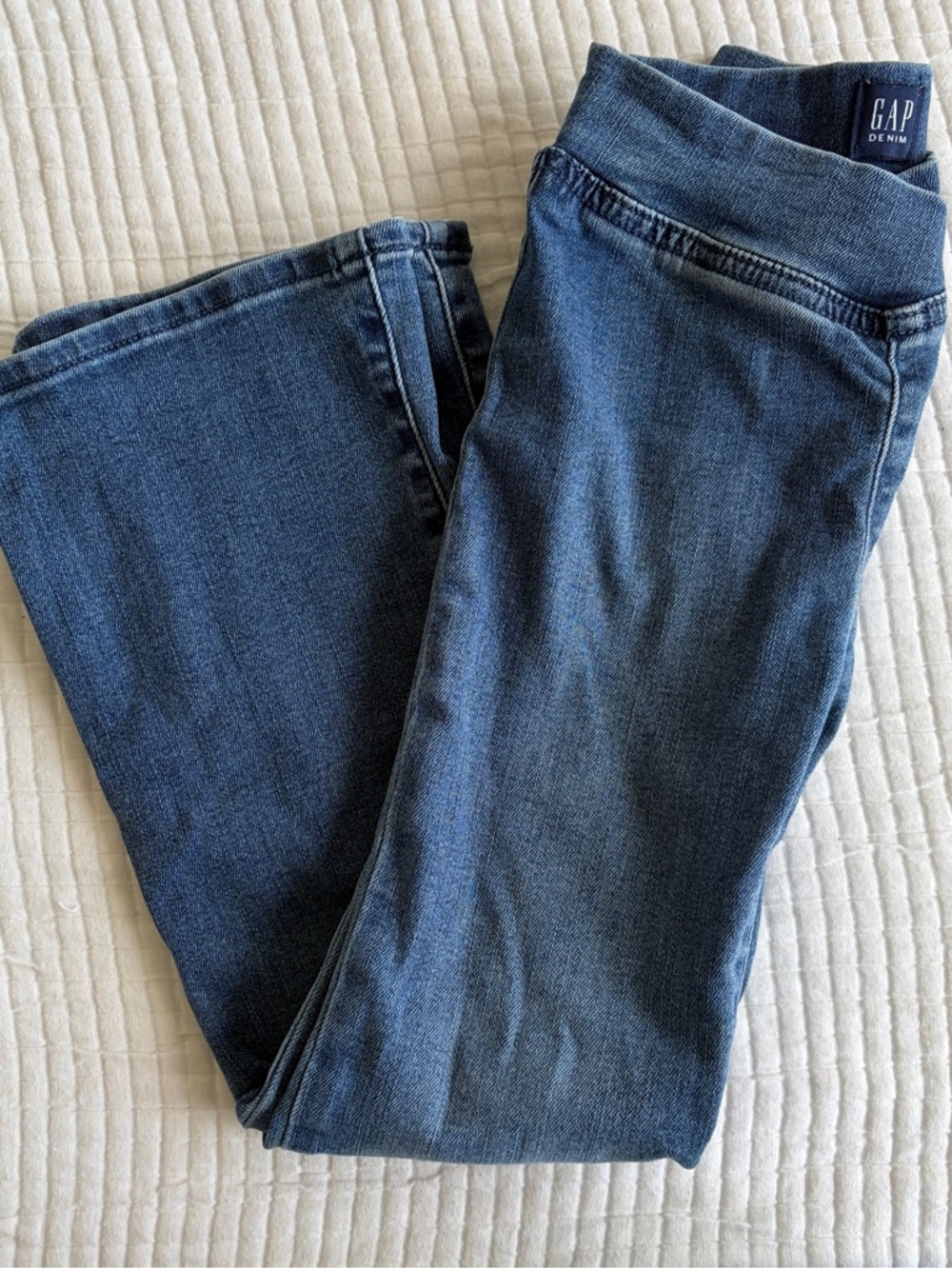 Girls Jeans Lot 3 Pair Size 6/6X Gap Flare OshKosh Denim Cargo Blue